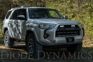 Toyota 4Runner TRD Pro Light Mounting Brackets - Upper Grille - Diode Dynamics - SS6 Stage Series SAE/DOT Wide - White - `14-`24